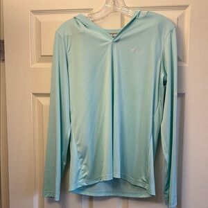 Columbia Light Blue Long Sleeve Sun Shirt Hoodie